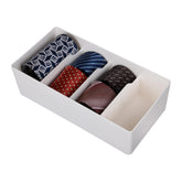 Urbane Home Cloth Storage Box 4 GridDrawer Divider|Wardrobe Organizer For clothes (White)
